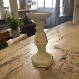 Rustic Cream Candle Holder
